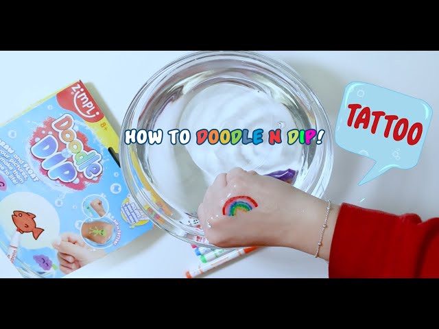 Doodle N Dip: Magical Water Coloring Kit with Temporary Tattoo Fun by zimpli kids