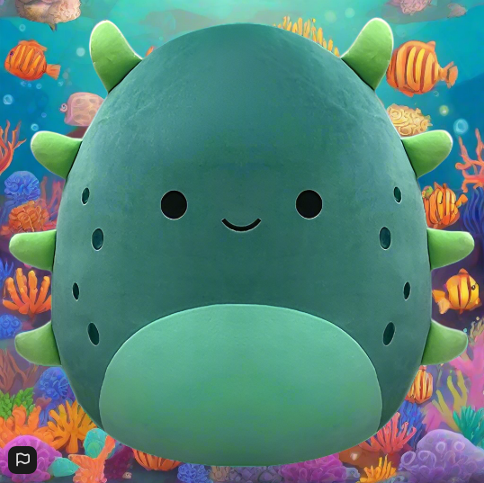 Squishmallows 40cm Wasabi the Green Sea Cucumber Soft Toy