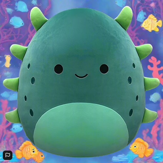 Squishmallows 40cm Wasabi the Green Sea Cucumber Soft Toy