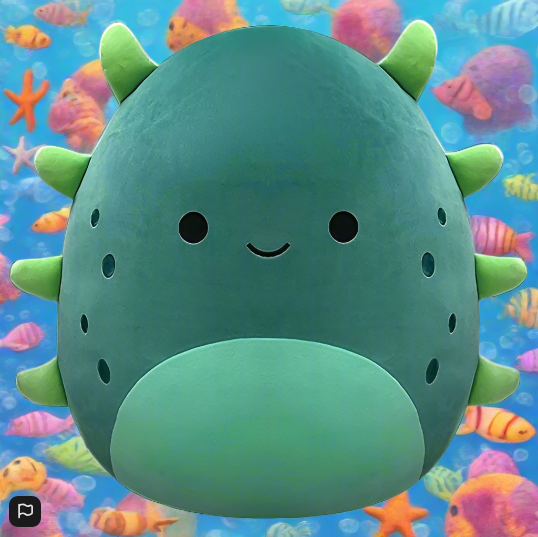 Squishmallows 40cm Wasabi the Green Sea Cucumber Soft Toy