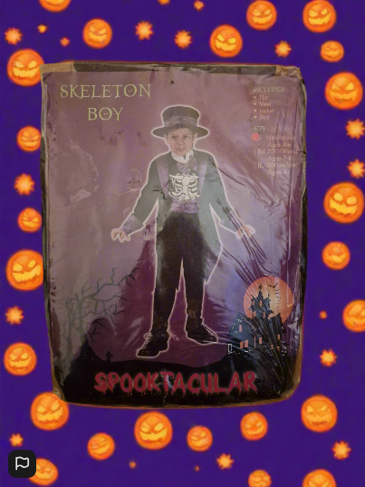 Costume For Children Spooktacular Skeleton Boy 4 To 6 Years