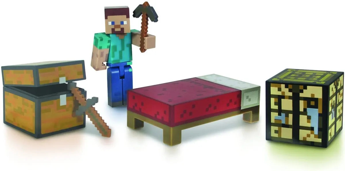 Minecraft Overworld Core Player Survival Pack Steve Action Figure