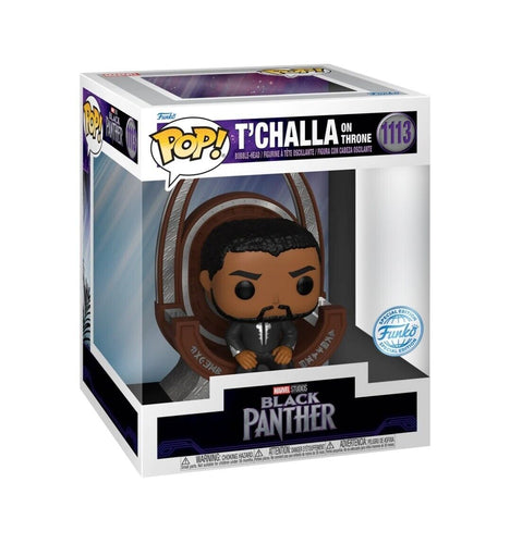 Funko POP! Vinyl Deluxe 1113: Black Panther - T’Challa on Throne Special Edition