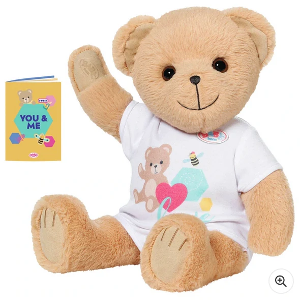 Baby Born Teddy Bear Plush With White Tshirt