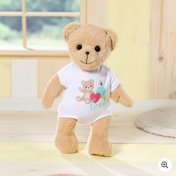 Baby Born Teddy Bear Plush With White Tshirt