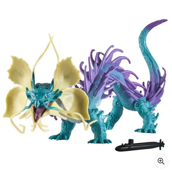 Godzilla x Kong: The New Empire 15cm Tiamat Dinosaur Figure with Submarine Accessory