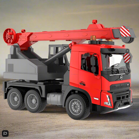 1:20 Volvo Lights and Sounds Manual Crane Truck