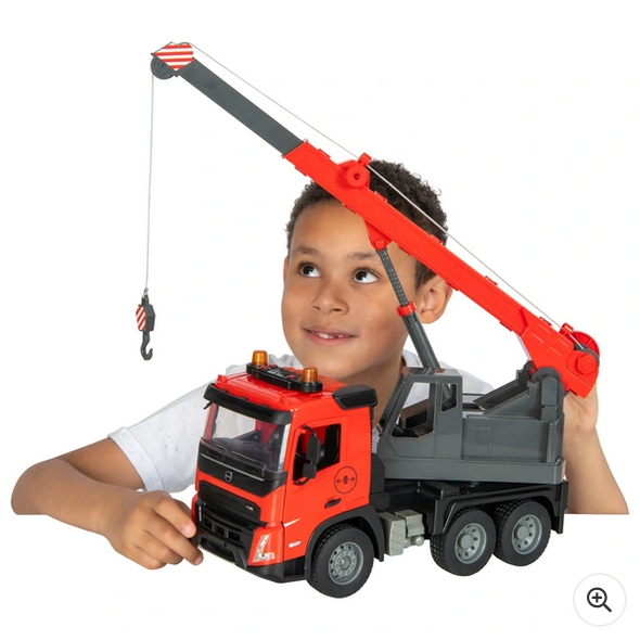 1:20 Volvo Lights and Sounds Manual Crane Truck