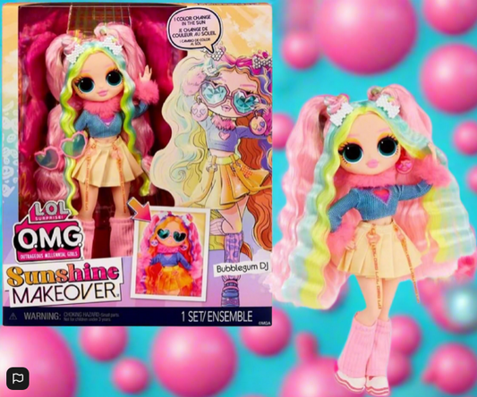 LOL Surprise OMG Sunshine Makeover Fashion Doll - BUBBLEGUM DJ