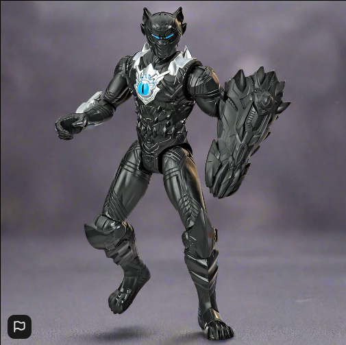 Marvel Avengers Mech Strike Monster Hunters Black Panther 15cm Figure with Accessory