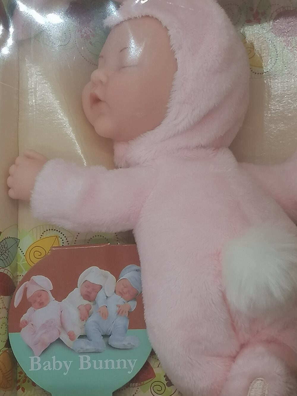 Anne Geddes 9 inch Baby Pink Bunny Doll - Bean Filled Soft Body Collection