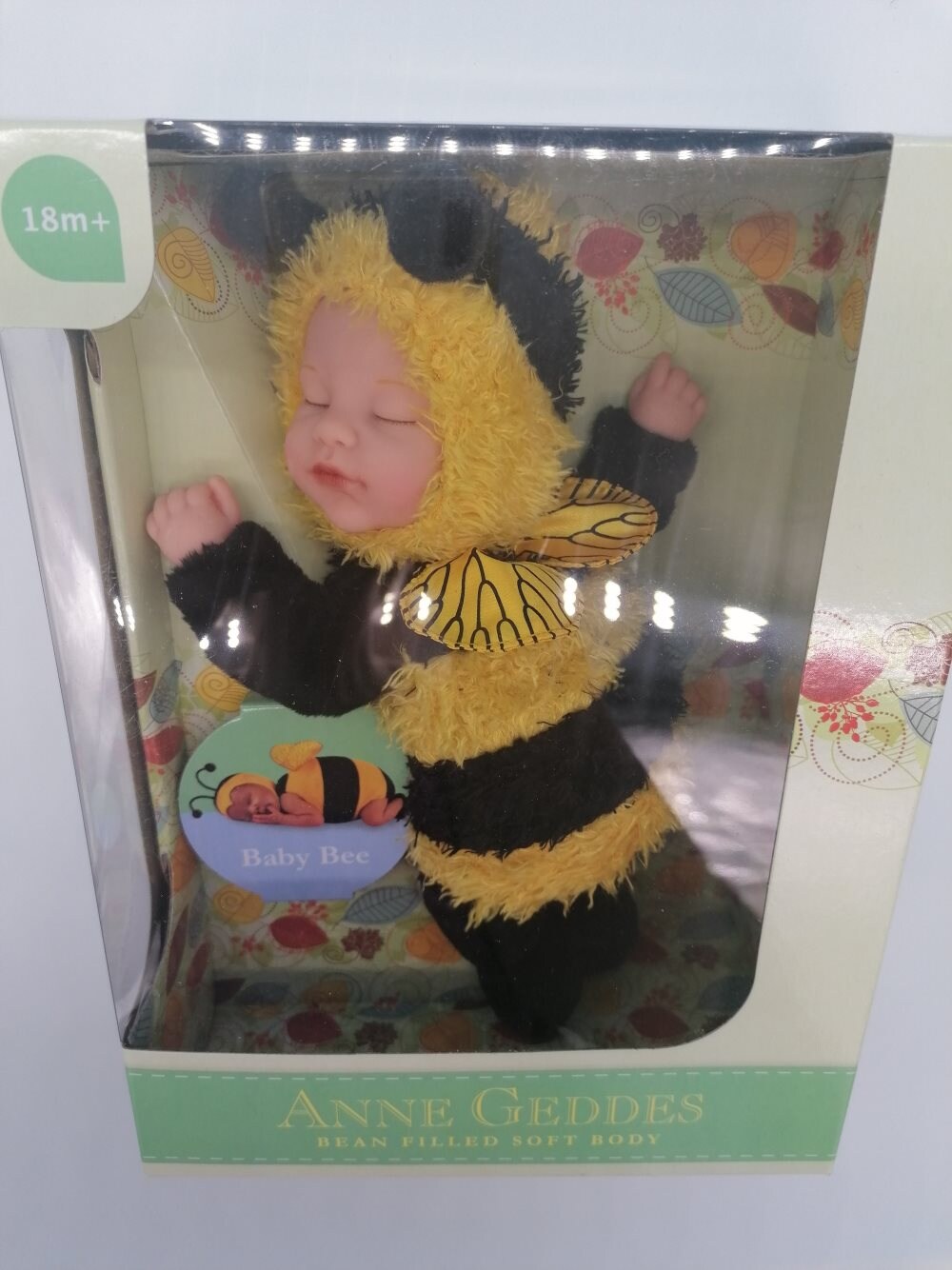 Anne Geddes 9 inch Baby Bee Doll - Bean Filled Soft Body Collection