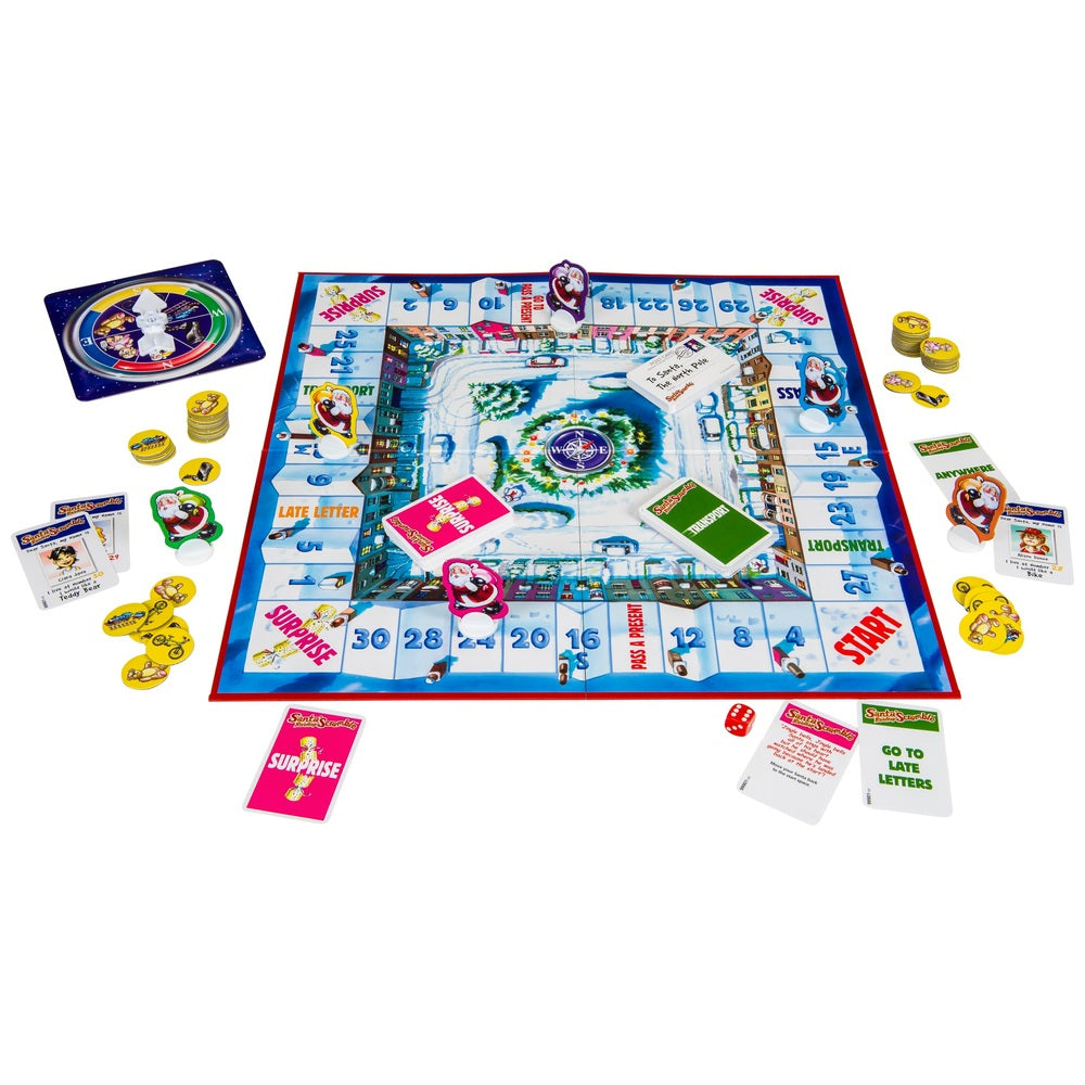 Santa's Rooftop Scramble Board Game