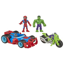 Load image into Gallery viewer, Playskool Heroes Marvel Super Hero Adventures 13cm Action Racers Vehicle 2 Pack
