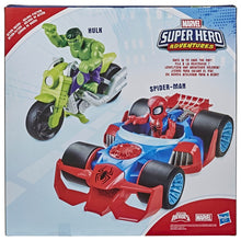 Load image into Gallery viewer, Playskool Heroes Marvel Super Hero Adventures 13cm Action Racers Vehicle 2 Pack