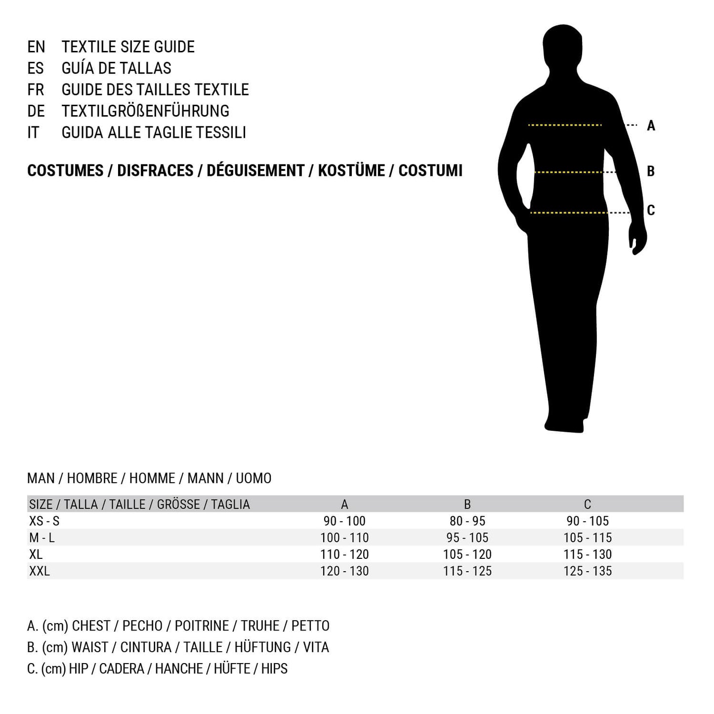 Costume for Adults magician male Various Sizes