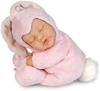 Anne Geddes 9 inch Baby Pink Bunny Doll - Bean Filled Soft Body Collection