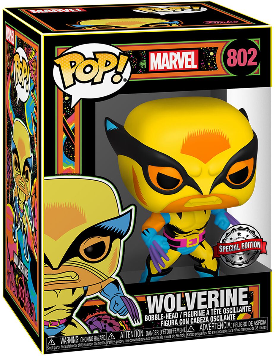 Funko POP! Marvel Tees X-Men - Wolverine (Blacklight) POP (Tee: Adult Size Medium)