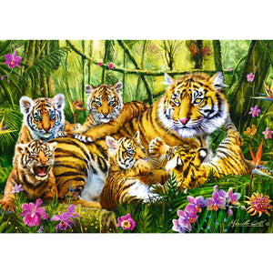Trefl Family Of Tigers 500 Pieces puzzle Premium Quality