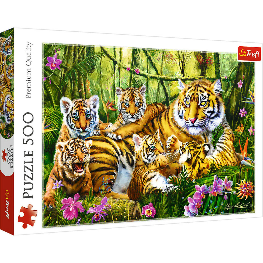 Trefl Family Of Tigers 500 Pieces puzzle Premium Quality