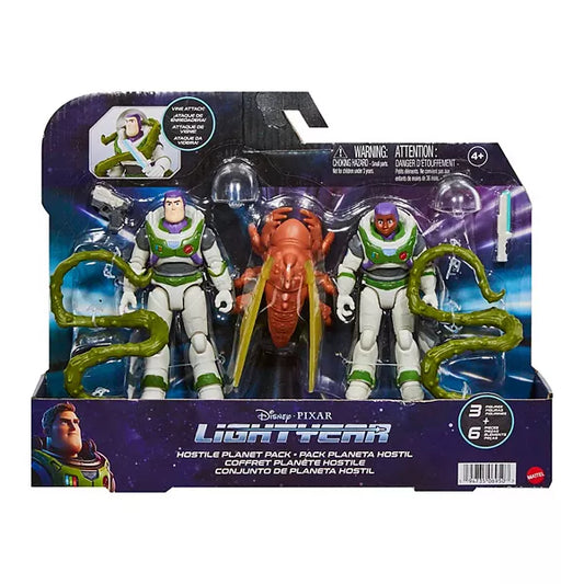 Lightyear Hostile Planet Pack 3 Figures Plus 6 Accessories