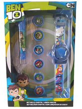 Load image into Gallery viewer, Ben 10 Set Watch 6 Discs Flashlight And Keychain