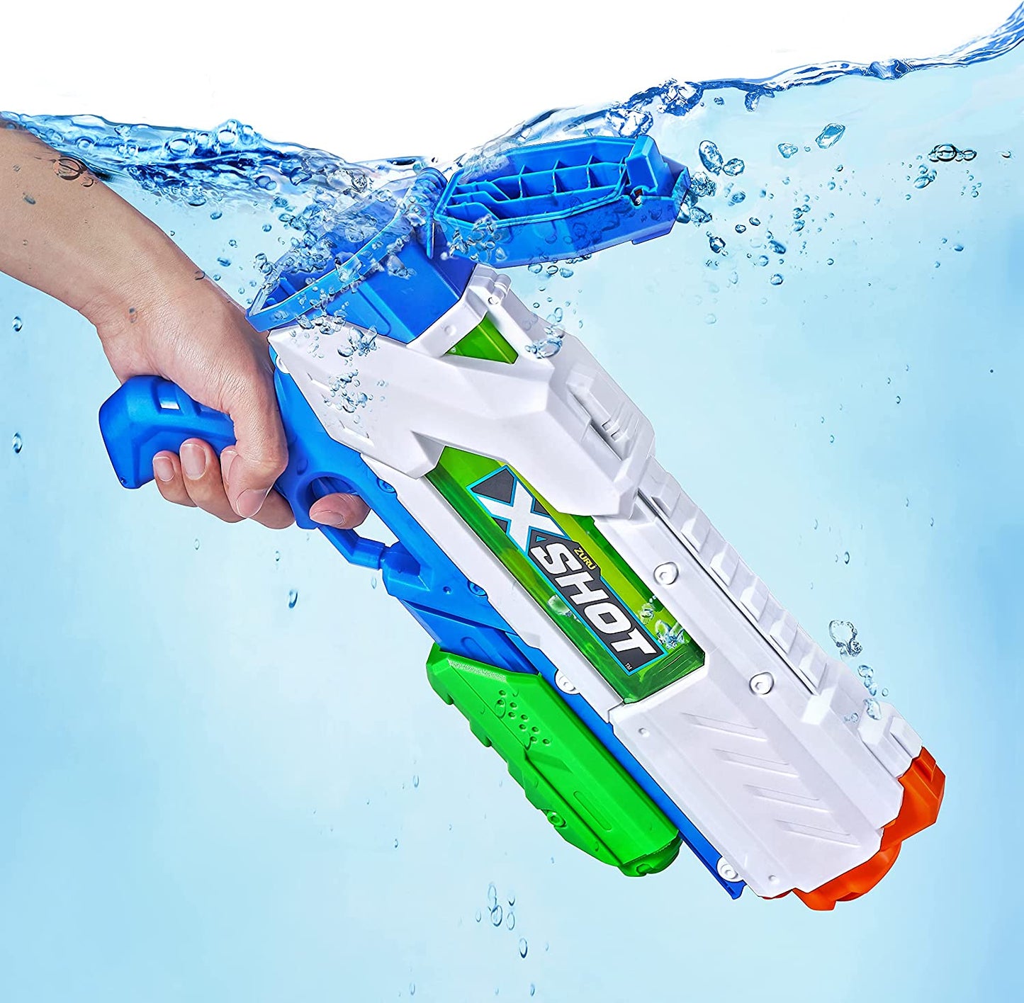 ZURU X-SHOT Warfare Fast-Fill Water Blaster, Blue