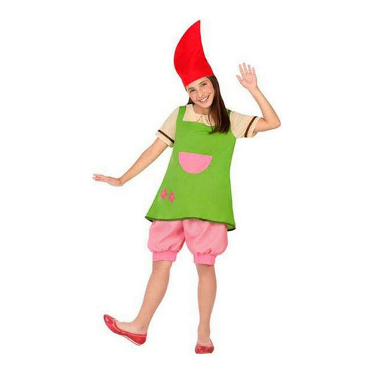 Costume for Children Spirit/Elf Green Tunic Pink Trousers