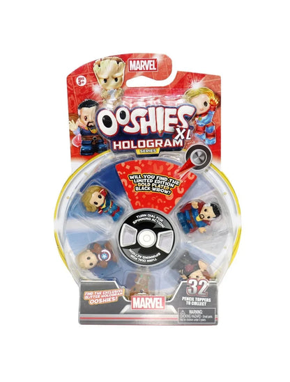 Ooshies Marvel Hologram XL 6 Pack Pencil Toppers