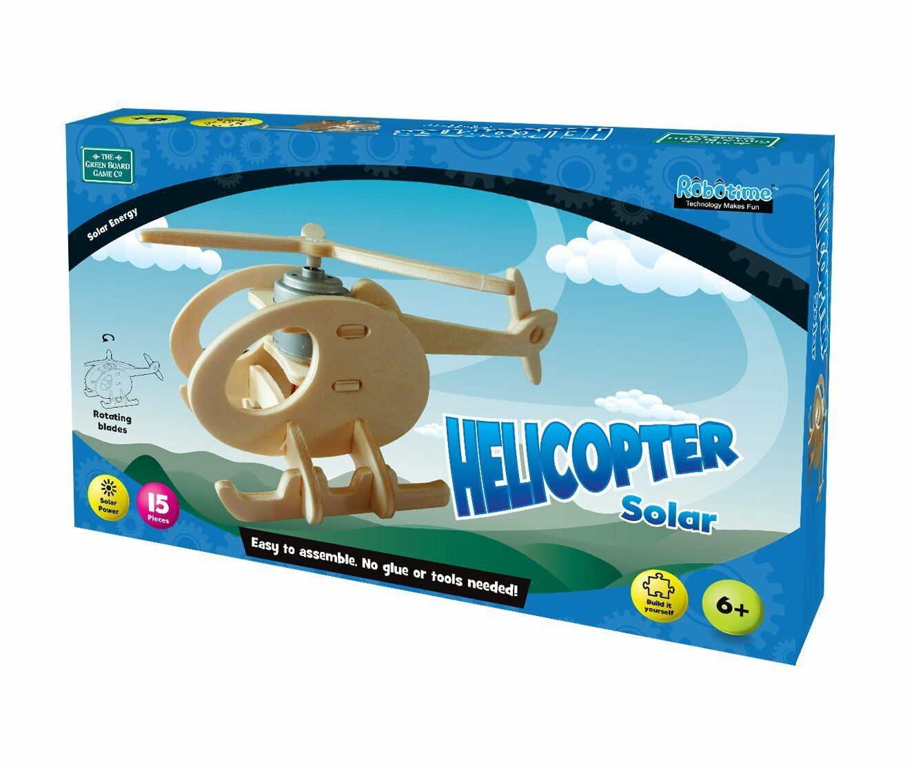 Solar Helicopter 15 Pieces No Glue Or Tools Needed