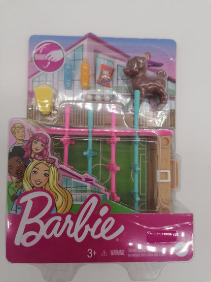 Barbie Mini Game Night Foosball Table Playset & Accessories