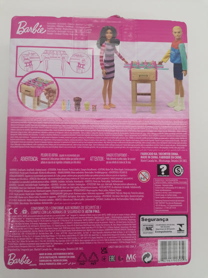 Barbie Mini Game Night Foosball Table Playset & Accessories