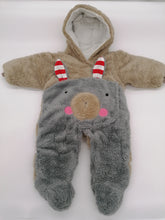 Load image into Gallery viewer, Cosy Fluffy Donkey Baby Suit With Hood 6 Months