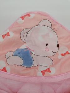 Swaddle Me Soft Padded Pink Bear Blanket 6 Months