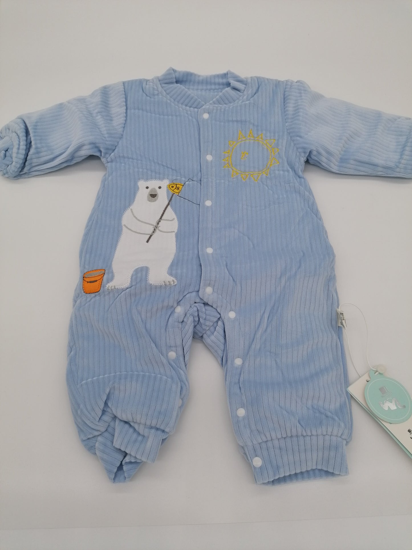 Boys Polar Bear  Romper Suit  Blue 73/48