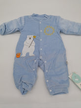 Load image into Gallery viewer, Boys Polar Bear  Romper Suit  Blue 73/48