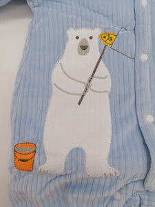 Boys Polar Bear  Romper Suit  Blue 73/48
