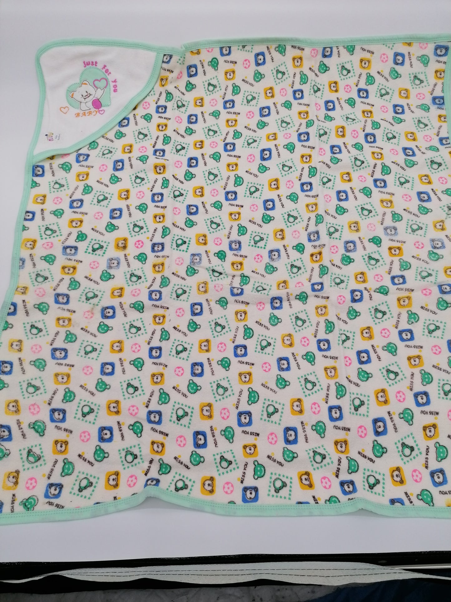 Baby Bath Towel Mint Green