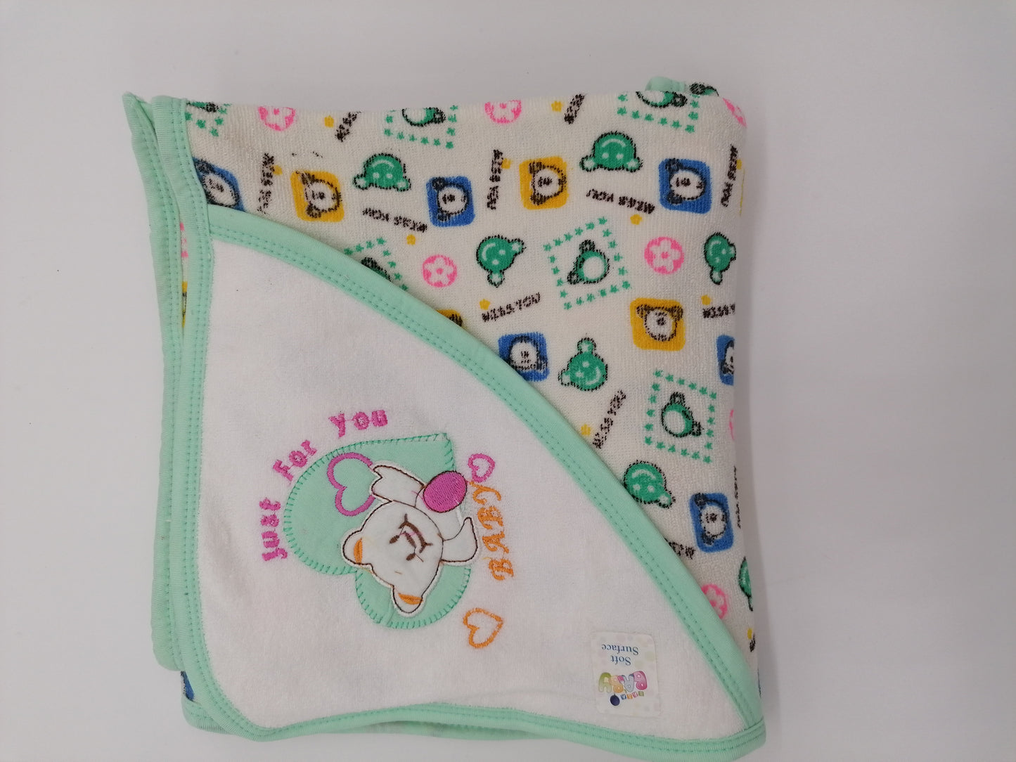 Baby Bath Towel Mint Green