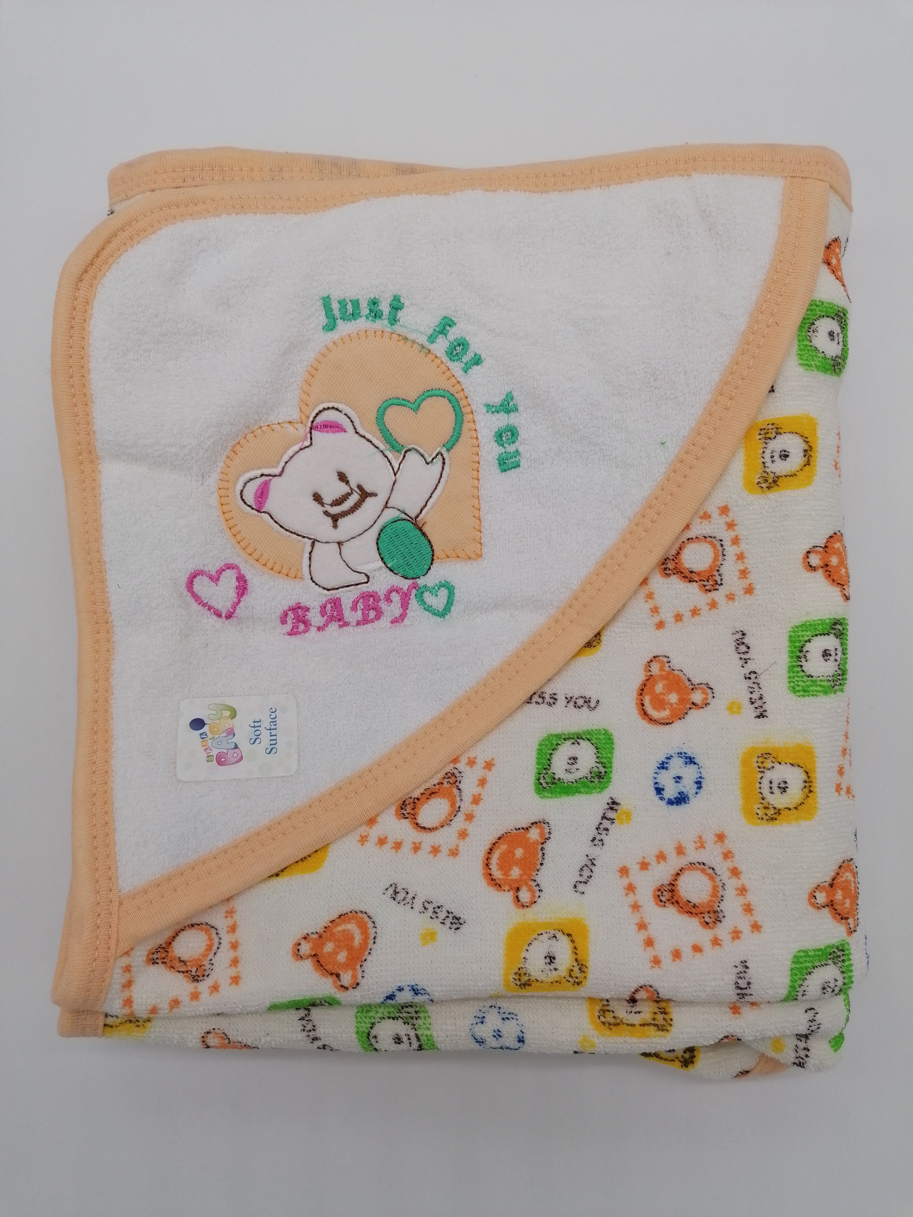 Baby Bath Towel Peach