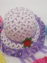 Load image into Gallery viewer, Girls Sun Hats With Ribbon And Flower