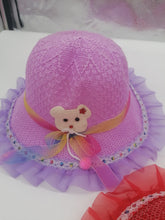 Load image into Gallery viewer, Girls Sun Hats With Animal Motif And Ribbon