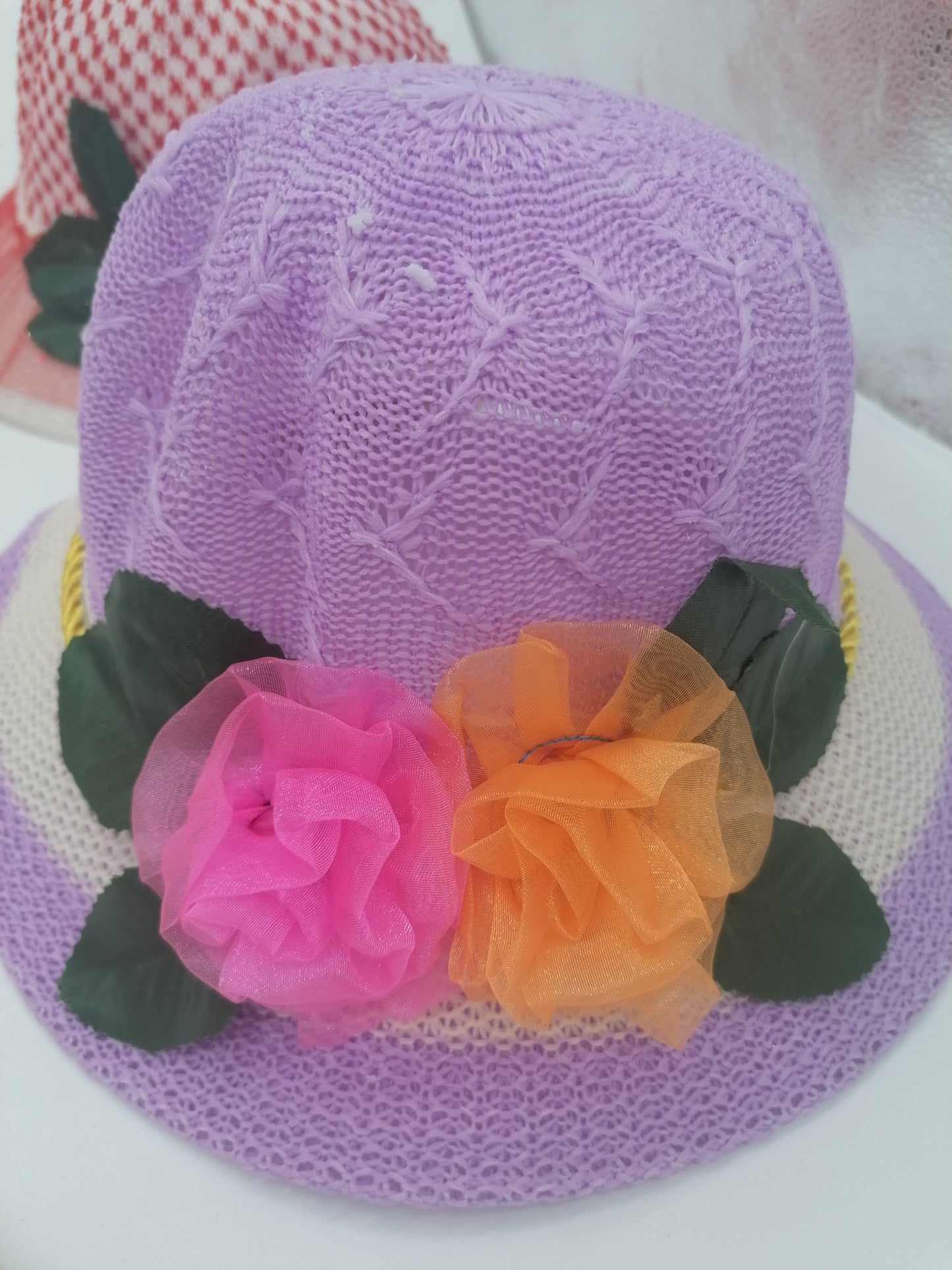 Girls Sun Hats With Flowers