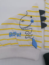 Load image into Gallery viewer, Baby Dino Roar Tshirt And Short Trousers With Hat 0-3 Months