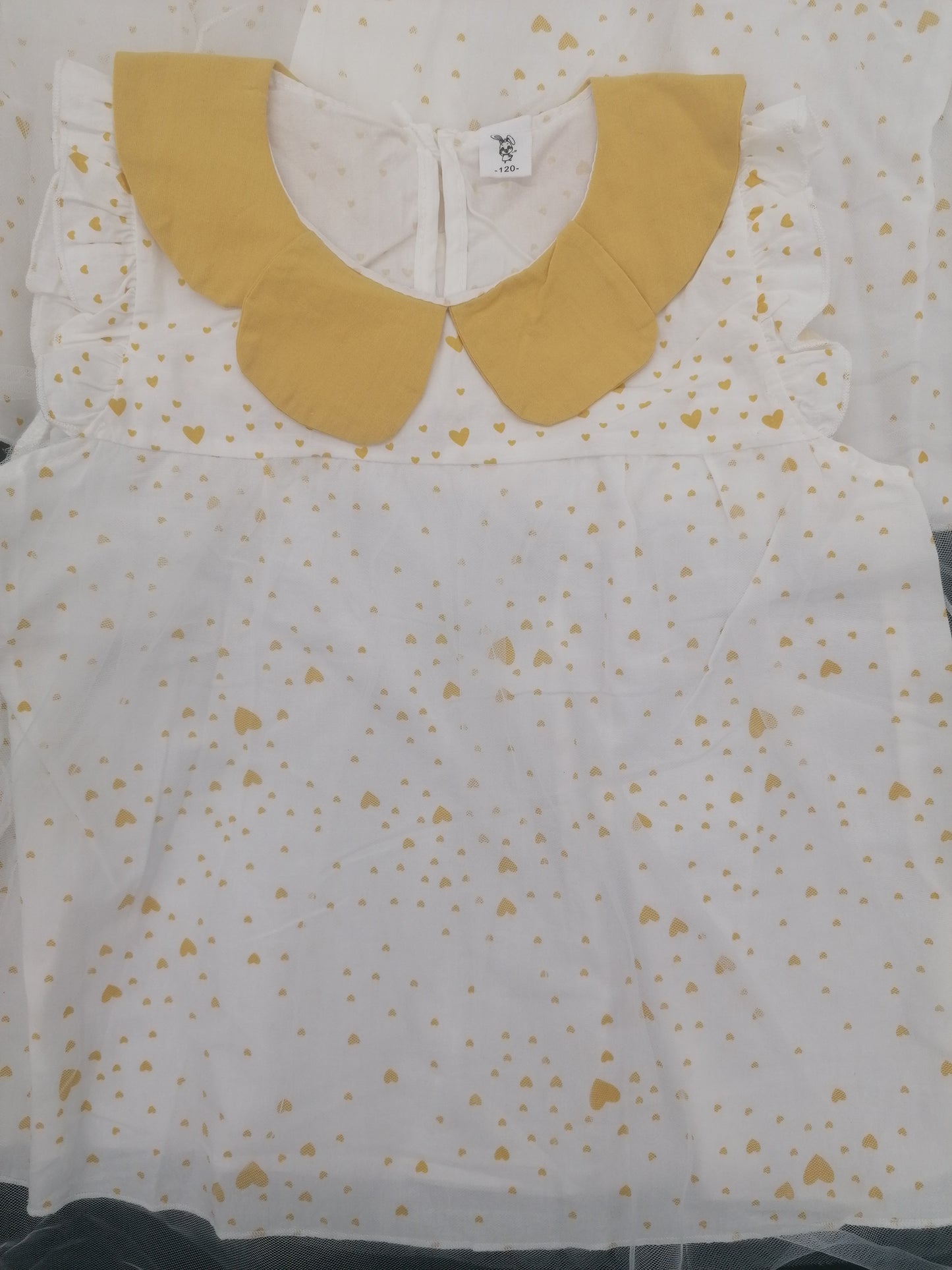 Stylish Baby Girls Dress With Heart And Collar 3 Different Sizes