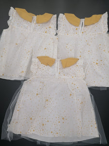 Stylish Baby Girls Dress With Heart And Collar 3 Different Sizes