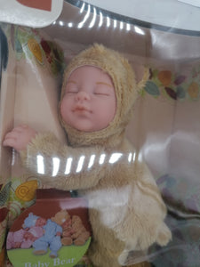 Anne Geddes 9 inch Baby Light Brown Bear Doll - Bean Filled Soft Body Collection