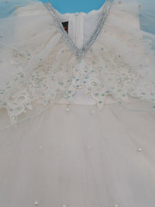 Beautiful Embroidered Christening/Wedding Baby Girls Dress 4 Sizes