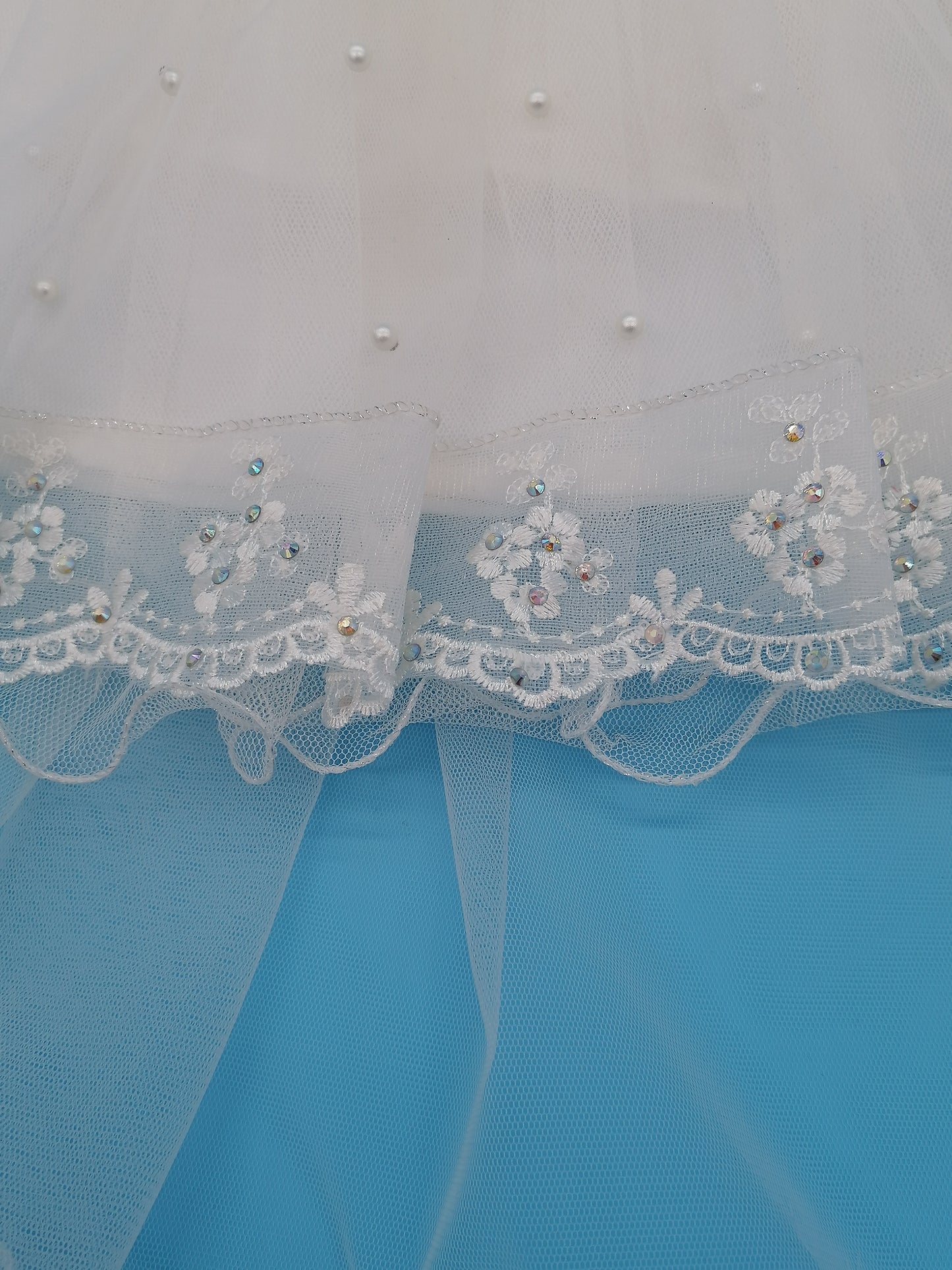 Beautiful Embroidered Christening/Wedding Baby Girls Dress 4 Sizes