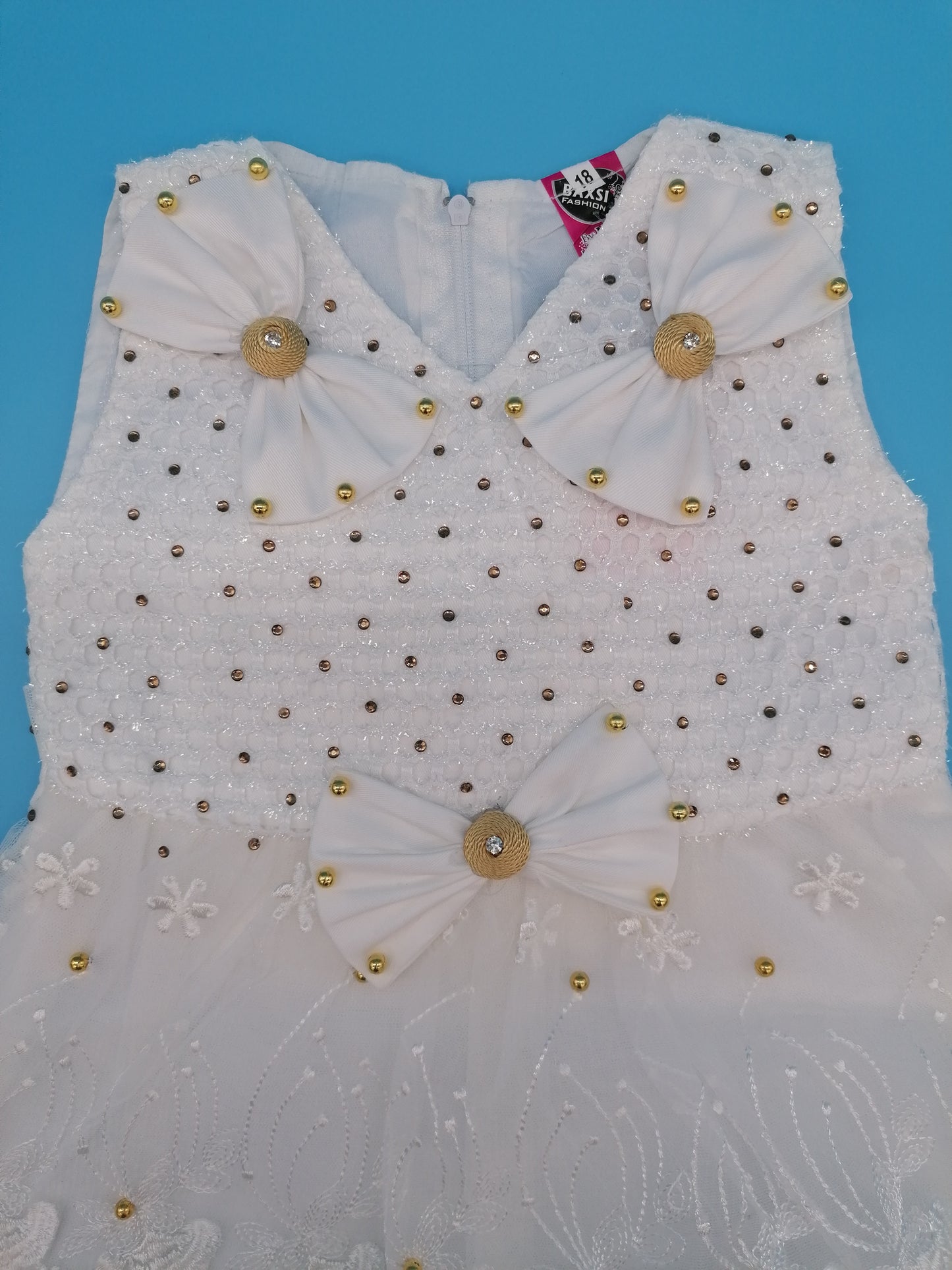 Gorgeous Embroidered Christening/Wedding Baby Girls Dress 3 Sizes